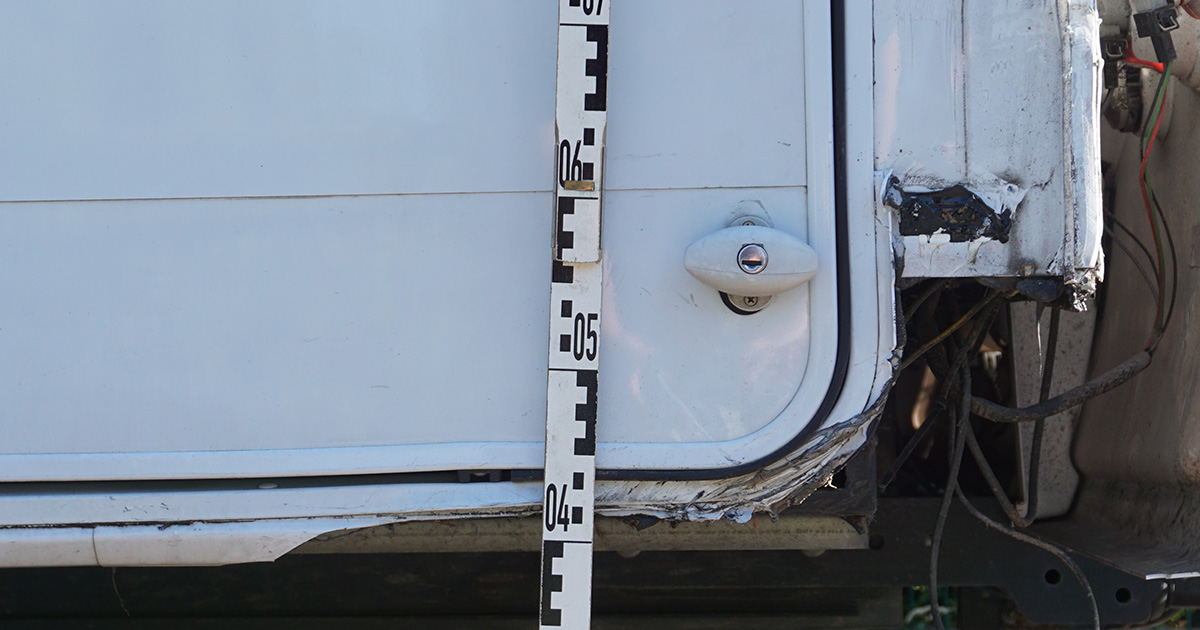 Parkschaden bei einem Sunlight auf Fiat Ducato Basis